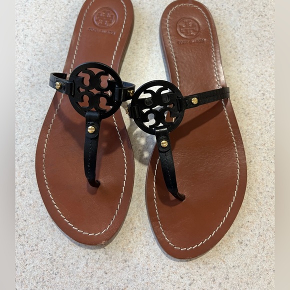 Tory Burch Shoes - Brown sandals with black straps Tory Burch sandals.